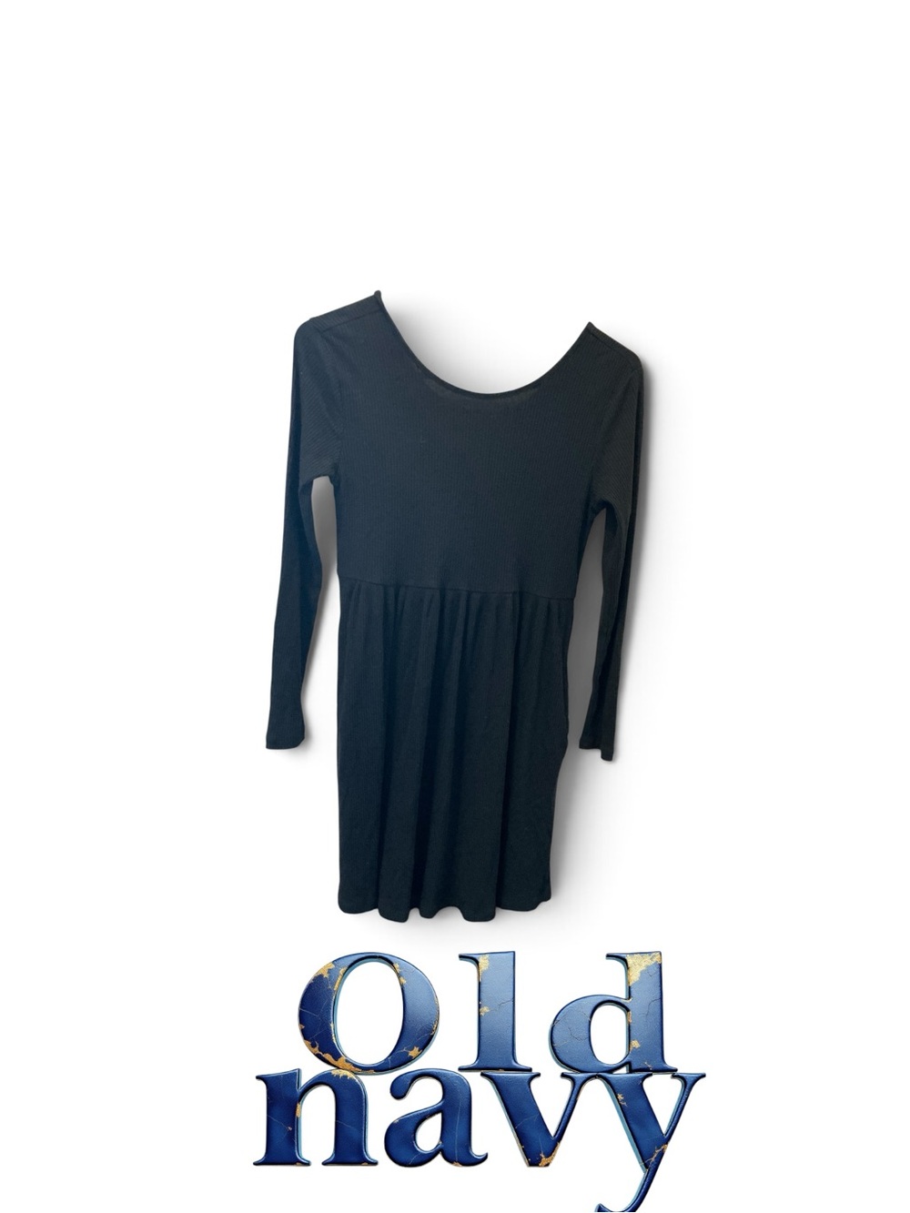Old Navy Black Long-Sleeve Tunic Top girls size 14-16